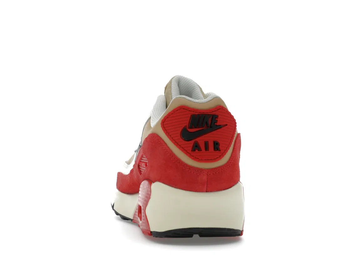 Детские кроссовки Lifestyle Nike Air Max 90 Leather, Sesame/Red Clay/Sail/Black — фото 4