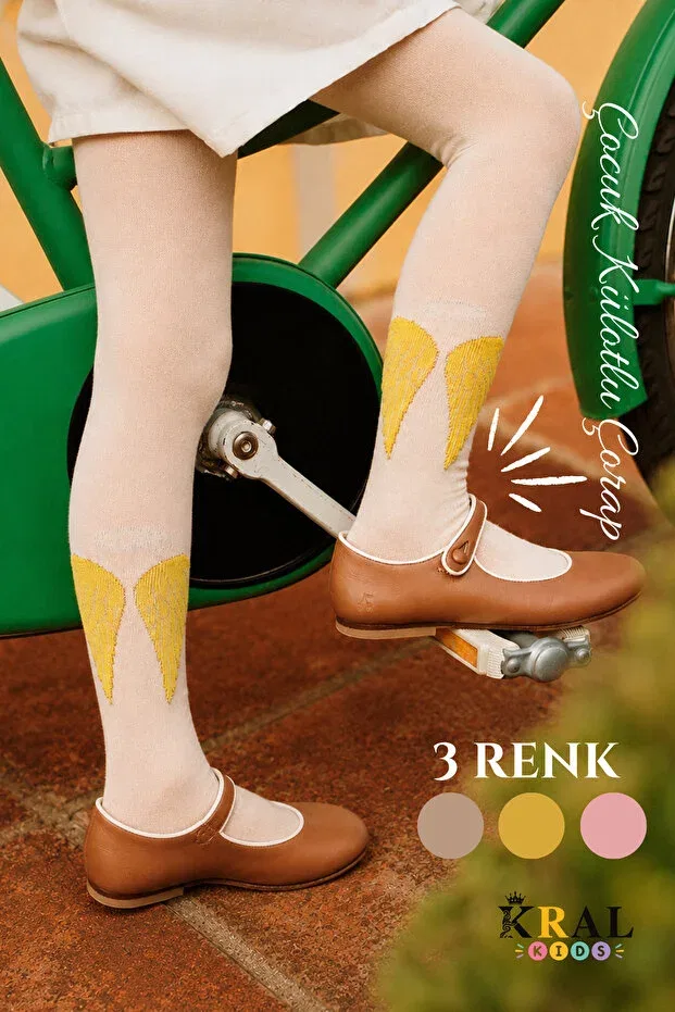 Детские колготки для девочек хлопковые 3 шт Kral Socks, Multicolor — фото 2