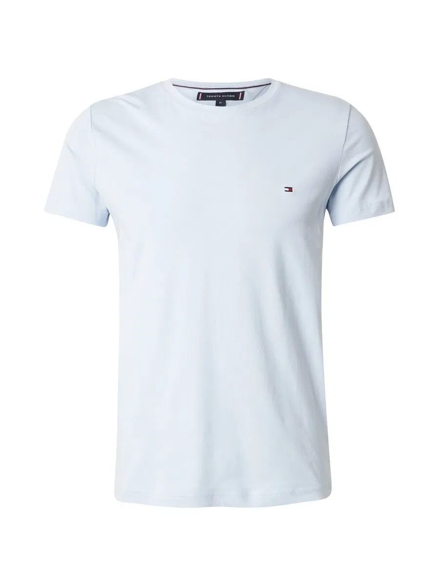 Рубашка TOMMY HILFIGER Slim fit 'Flag Embroidery Slim' светло-голубого цвета