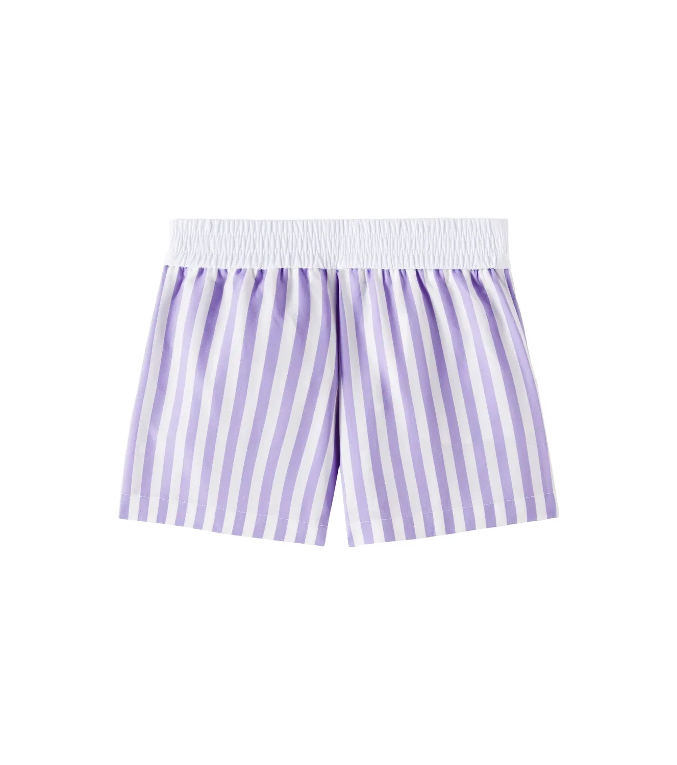 Шорты-бермуды хлопковые с полосками Brunello Cucinelli Kids, фиолетовый — фото 3