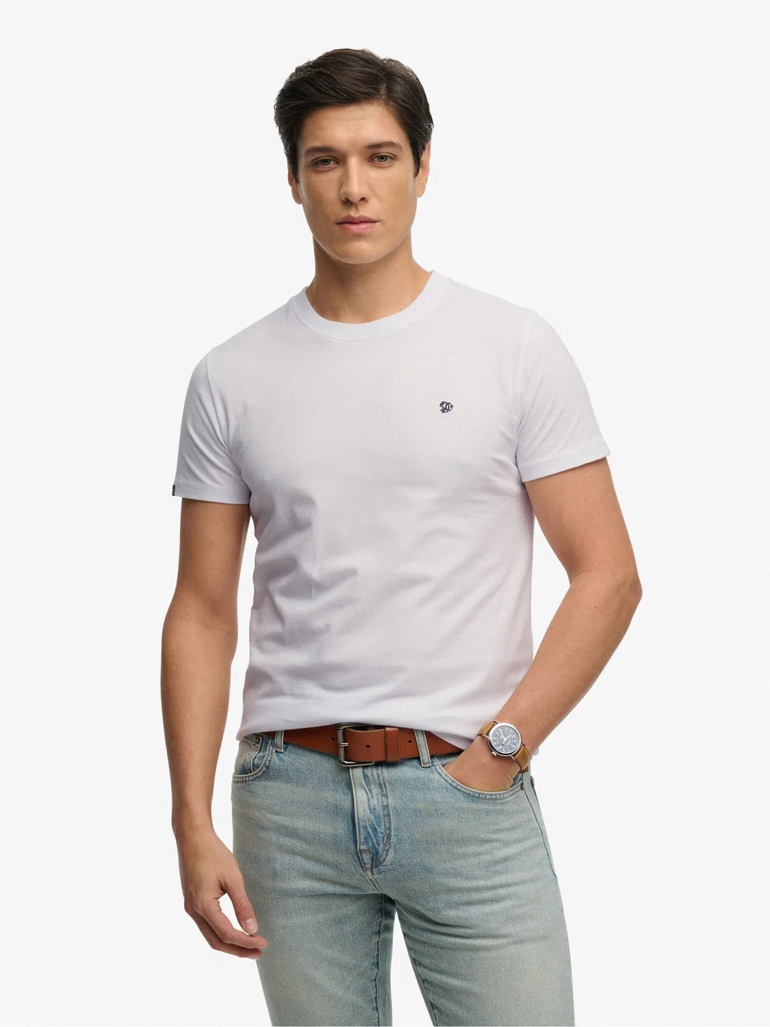 Футболка с вышитым логотипом Superdry Essential SD&Co, белый — фото 3