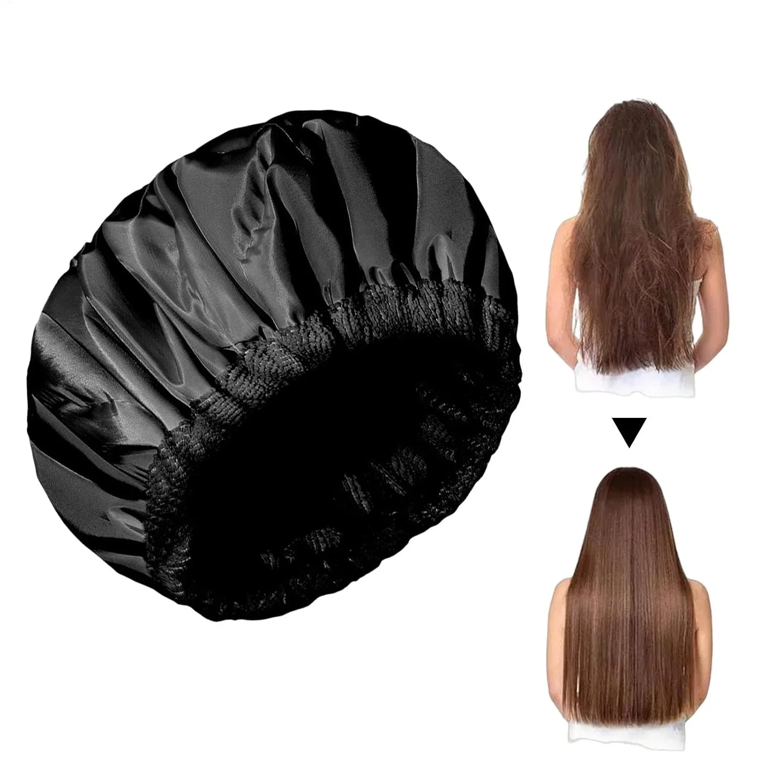 Шапочка для душа с подогревом, Linseed, набор с 10 шапочками, 27 см, Black Generic