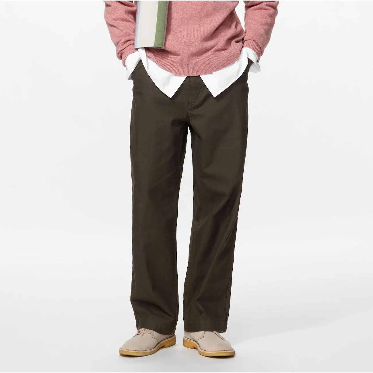 Брюки Uniqlo x JW Anderson Straight Work, 39 темно-коричневый