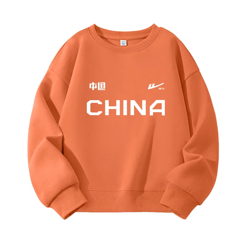 Детский свитшот с круглым вырезом Warm Orange/H China and Standard WARRIOR