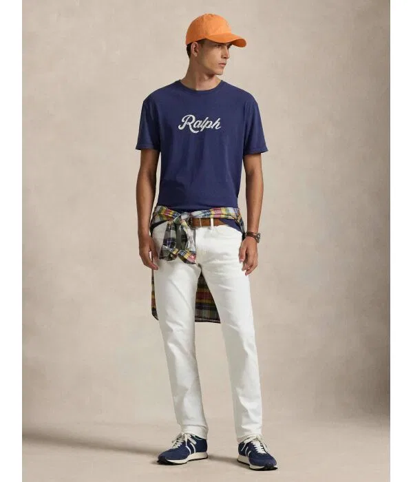 Мужская футболка хлопковая с коротким рукавом Polo Ralph Lauren, Blu Marino — фото 2