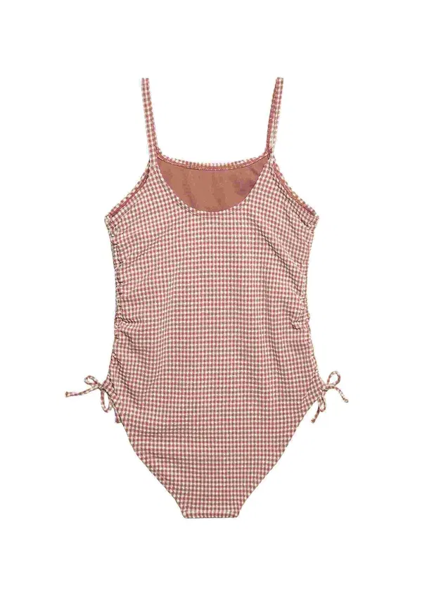 Купальник клетка Gingham swimsuit Marks & Spencer, brown mix, коричневый — фото 2