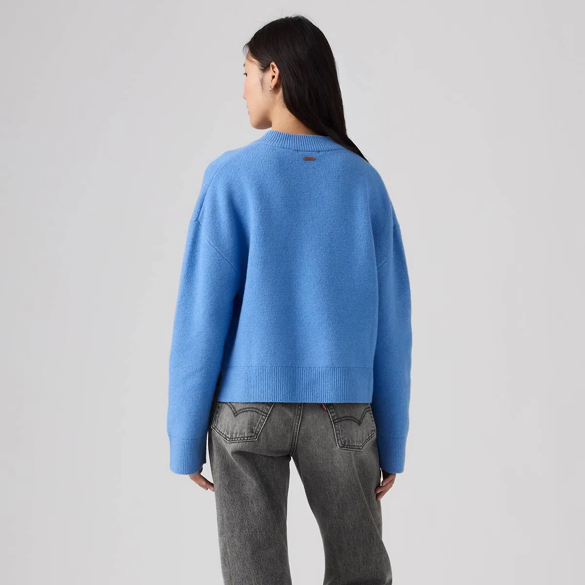 Очень мягкий свитер с V-образным вырезом Levi's, Parisian Blue - Blue — фото 4