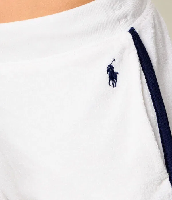 Женские шорты из махры Relaxed Fit Polo Ralph Lauren, белый — фото 4