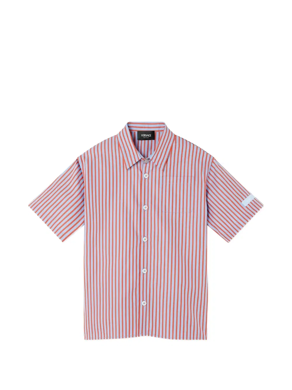 Рубашка в полоску Versace Kids, синий