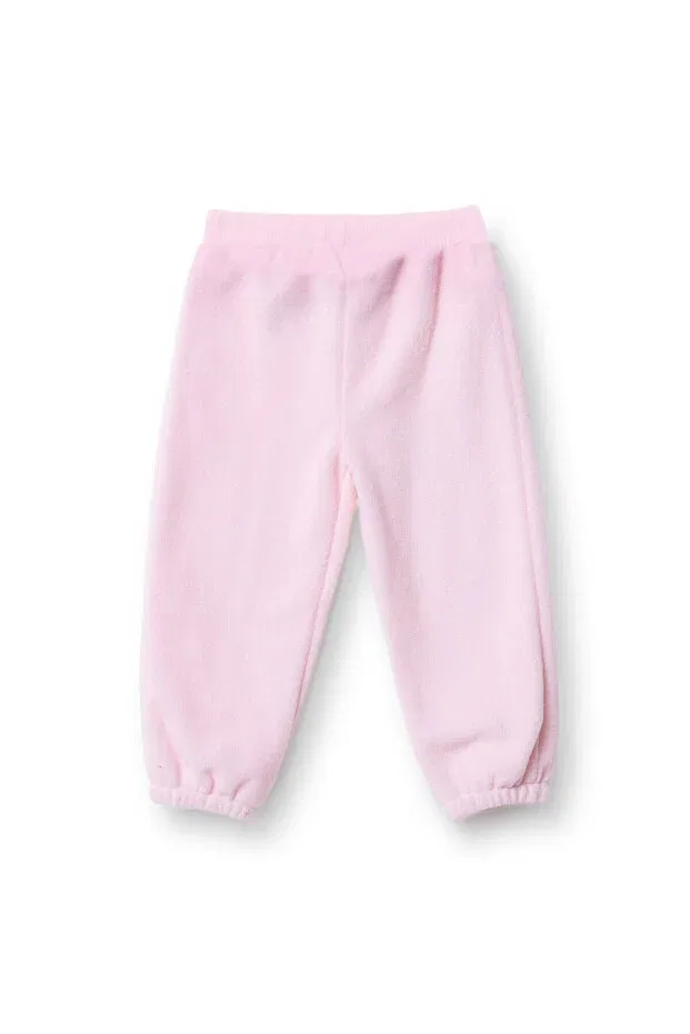 Детские штаны для девочек из флиса с эластичной манжетой Ebebek Hello Baby, Pink — фото 2