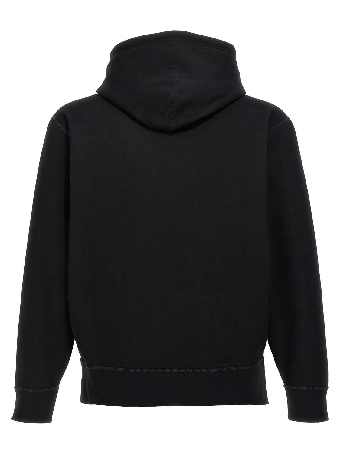 Мужское худи с вышитым логотипом Black Cotton Sweatshirt Polo Ralph Lauren, Black — фото 2