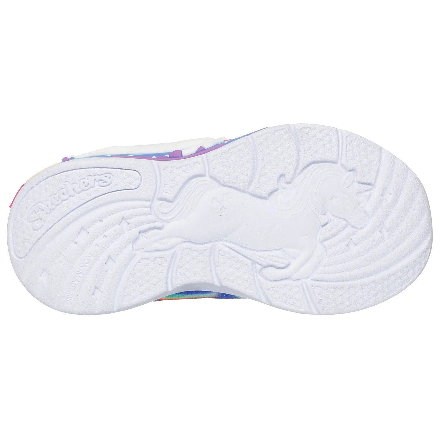 Детские кроссовки с блестками Skechers UNICORN CHASER, Blue Multicolor — фото 3