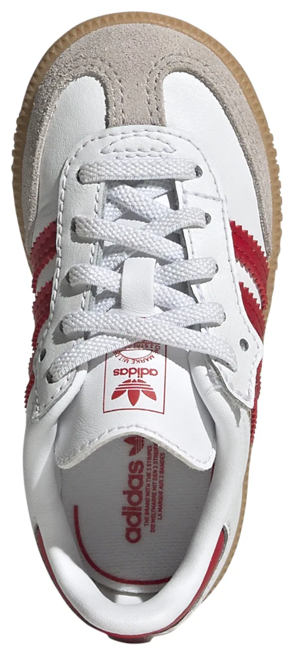 Кроссовки для мальчиков Samba OG Adidas, цвет White/Better Scarlet/Gum — фото 4