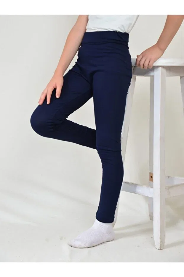 Детские леггинсы для девочек хлопковые Timi Kids, Navy Blue
