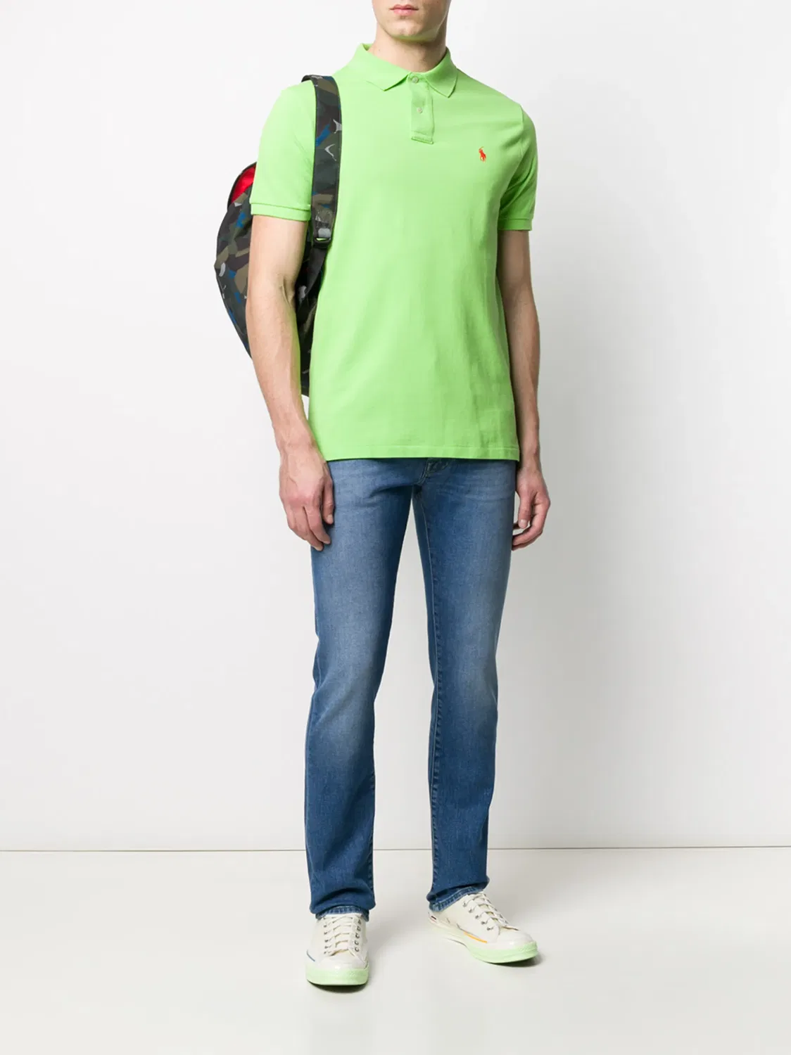 Поло с вышитым логотипом, 100% хлопок Polo Ralph Lauren, зеленый — фото 2