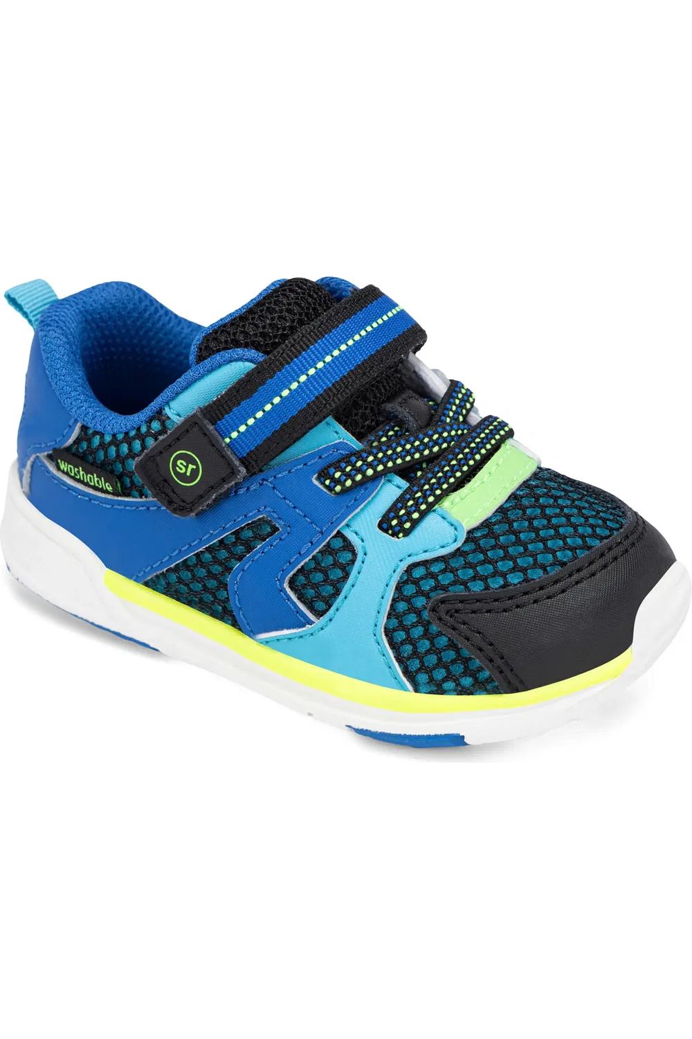 Кроссовки детские для первых шагов SRtech Velocity Stride Rite, черный/синий