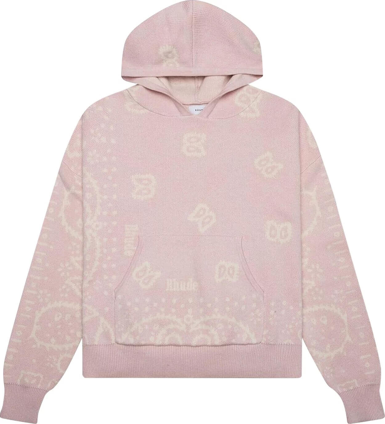 

Худи Rhude Knit Bandana, розовый/белый