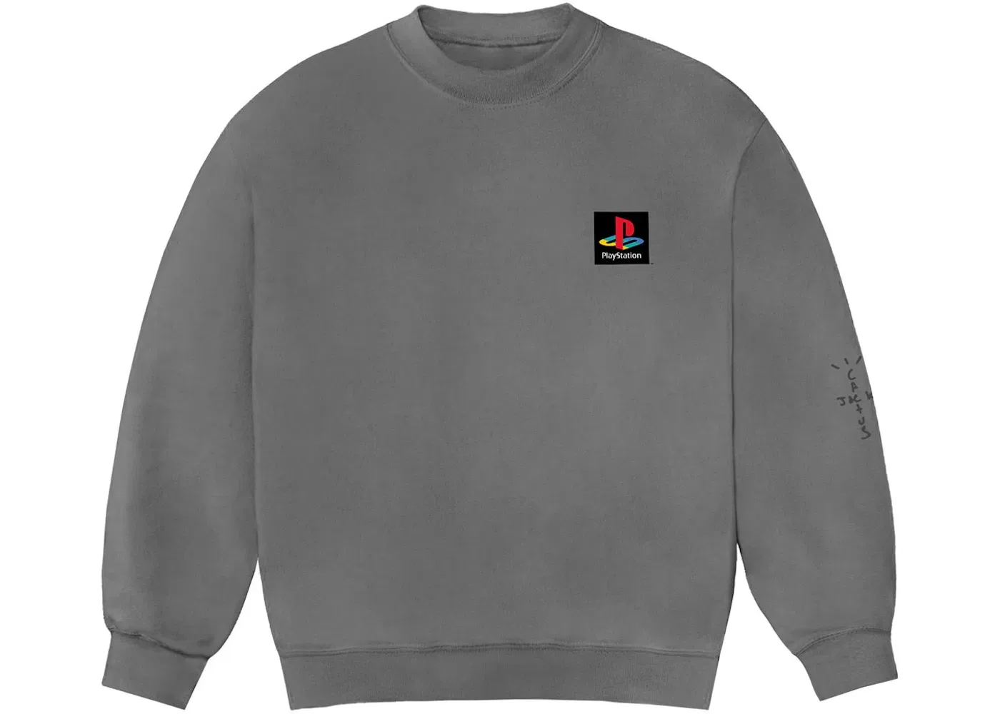 Детский свитшот с принтом Youth Crewneck Travis Scott, Washed Grey