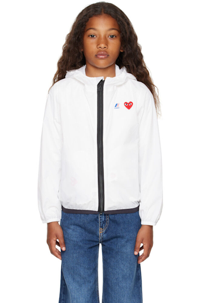 

Детская белая куртка K-Way Edition на молнии COMME des GARÇONS PLAY