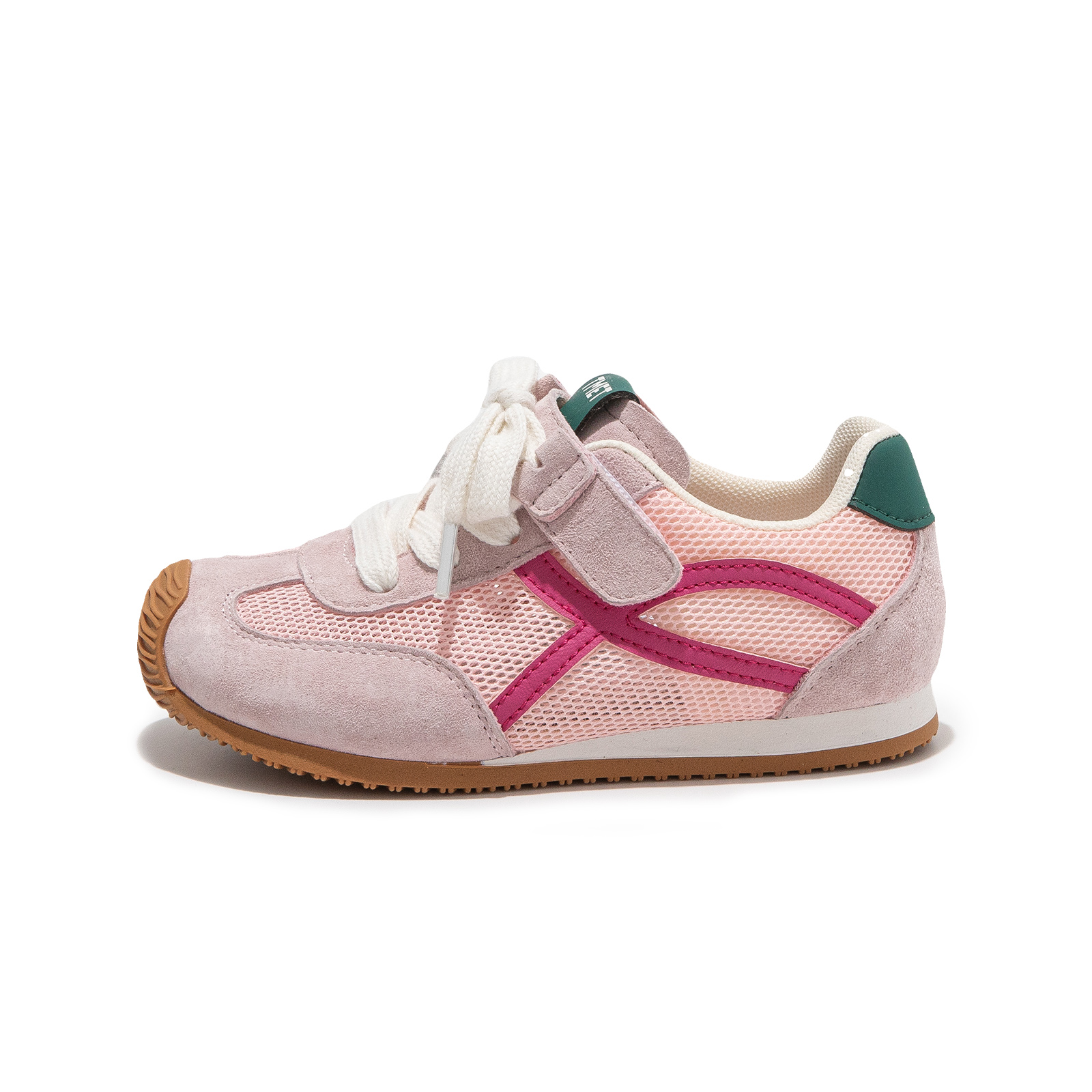 

Нескользящие, дышащие, легкие, амортизирующие низкие детские кроссовки для повседневной носки. Tongmengqiantian, розовый