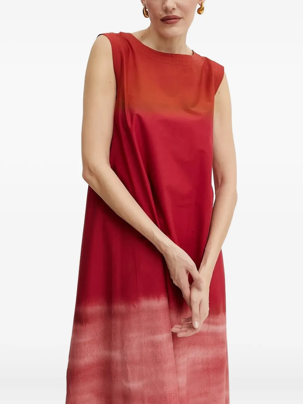 

Платье с эффектом омбре и принтом тай-дай Liviana Conti, красный