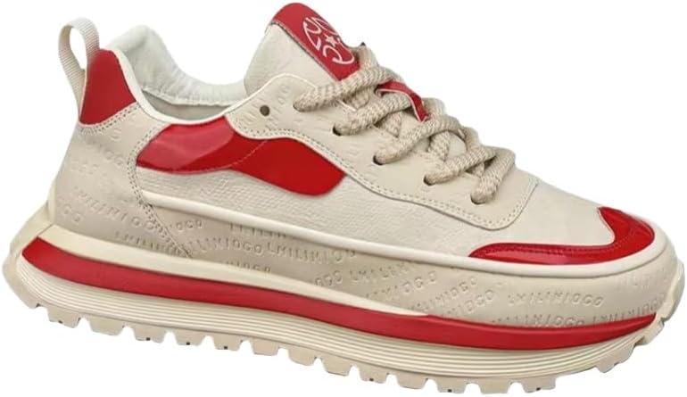 

Мужские спортивные кроссовки с толстой подошвой, шнуровка, круглый носок, повседневные, резиновая подошва Fusecottc, зеленый