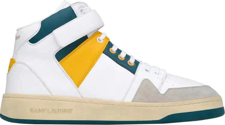 

Кроссовки Saint Laurent Lax 'White Yellow Ottanium', белый, Серый, Кроссовки Saint Laurent Lax 'White Yellow Ottanium', белый