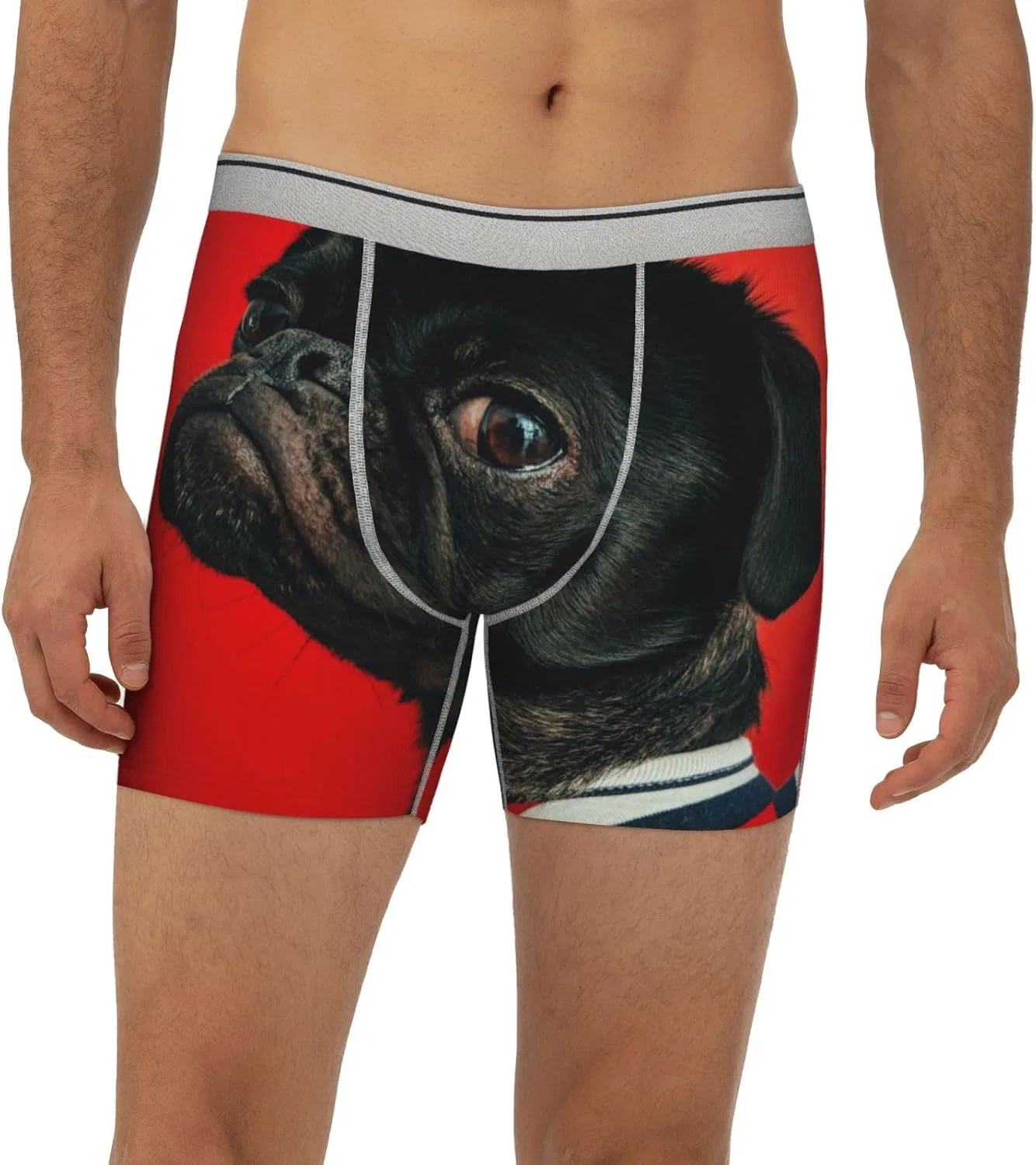 Боксеры, дышащие, Pug Dog, светло-серый — фото 2