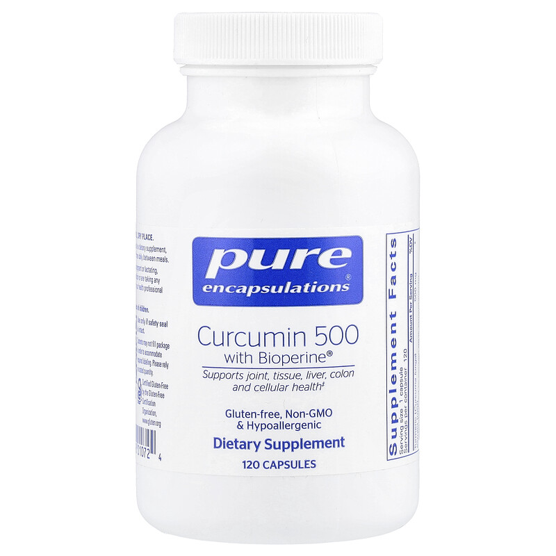 

Pure Encapsulations, Куркумин 500 с Bioperine, 120 капсул