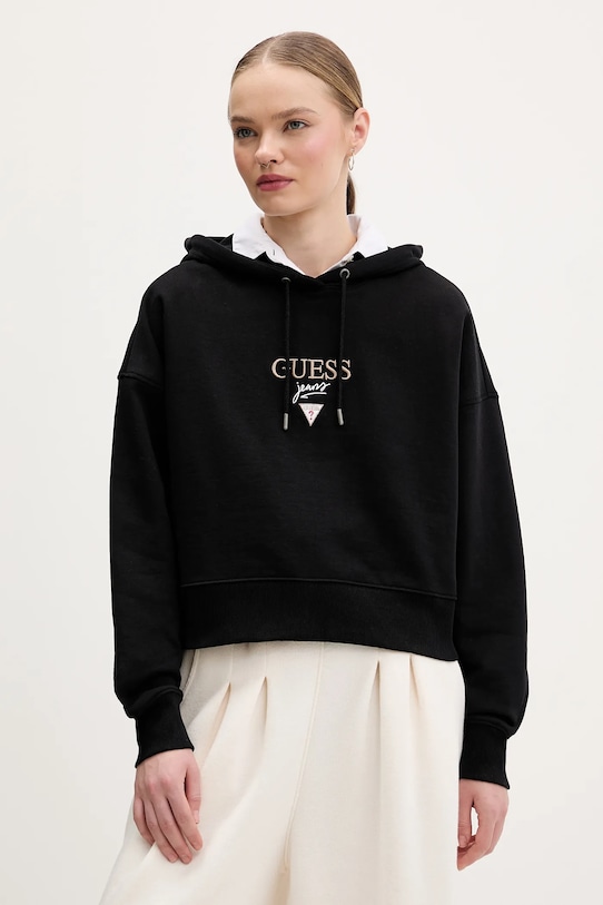 

Хлопковая толстовка Guess Jeans, черный