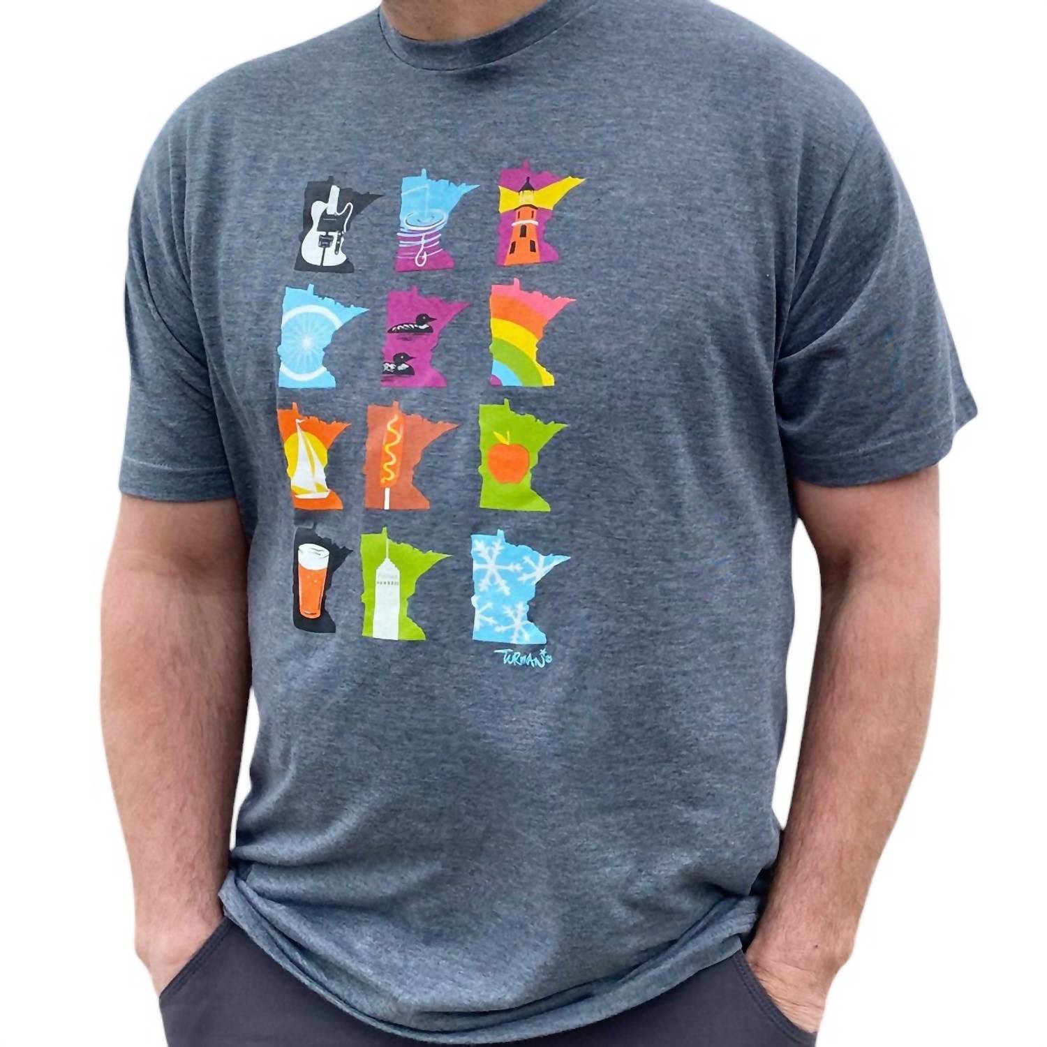 

Футболка Men's Months цвета древесного угля Turman Merch Co, цвет charcoal