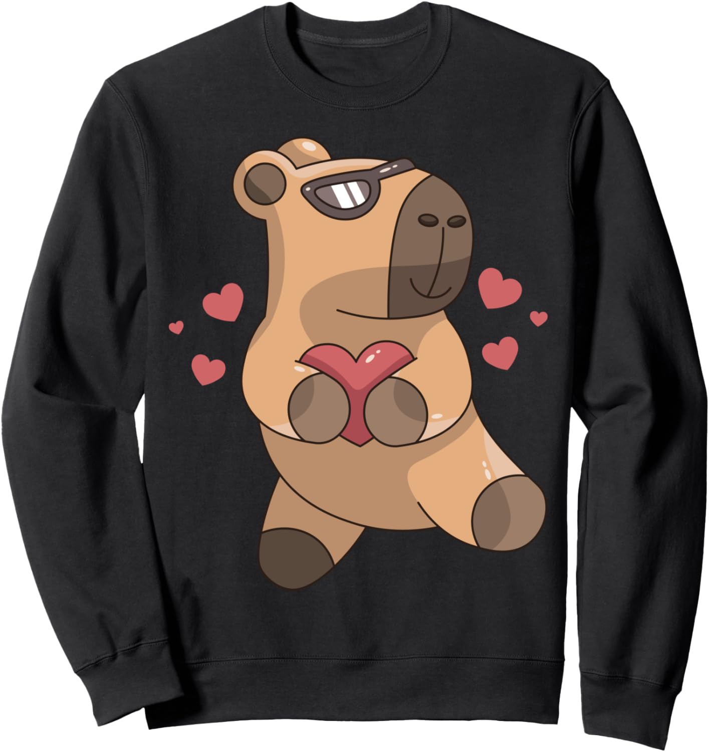 

Стильные солнцезащитные очки с капибарой, плюшевая толстовка KP Heart ко Дню святого Валентина Steal Hearts Capy Rodent Lover Toddler Baby Boy, черный