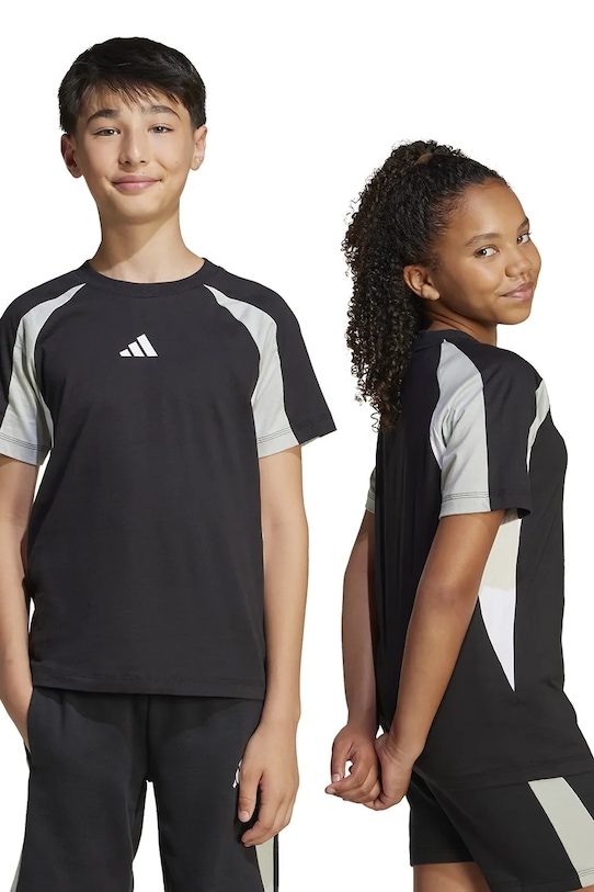

Детская хлопковая футболка Adidas, черный