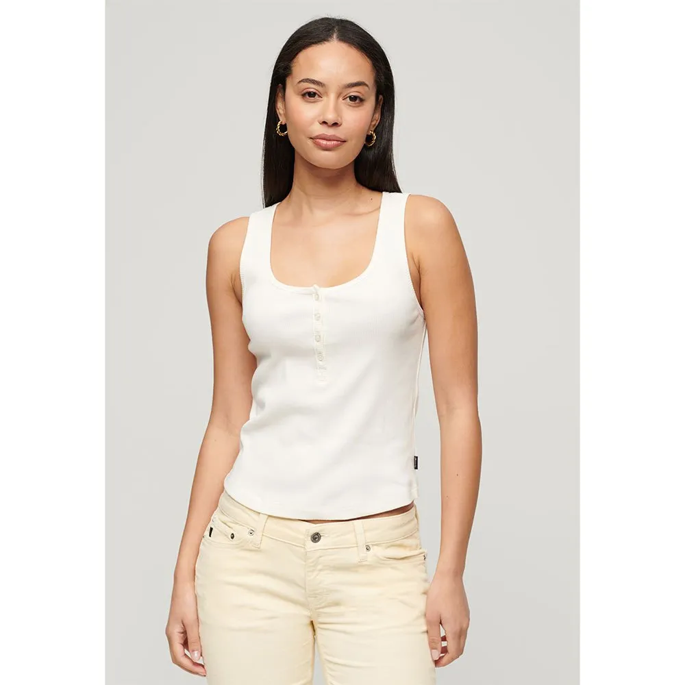 

Футболка Superdry Essential Button Down, бежевый