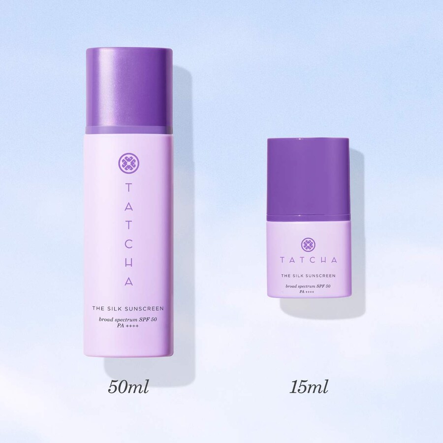 Солнцезащитный крем Silk Sunscreen SPF 50, невесомый минеральный солнцезащитный крем. Tatcha, 0.5 /15 ml — фото 3