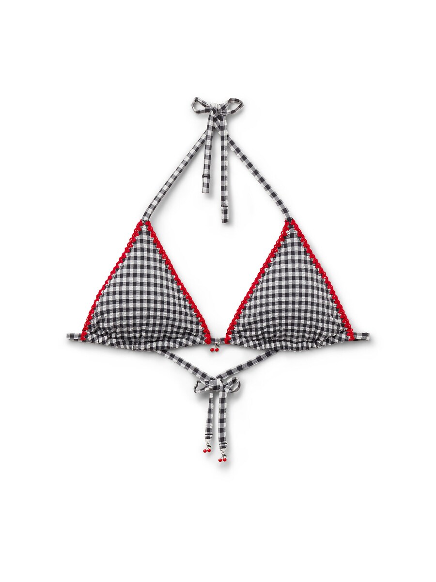 

Треугольный бикини-топ CALZEDONIA Cherry Vichy, черный