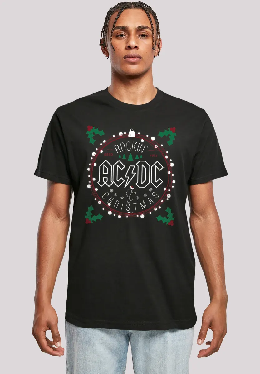 

F4NT4STIC Футболка "ACDC Рождество", принт, черный