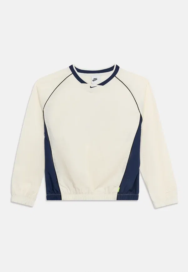 Топ с V-образным вырезом и длинным рукавом Nike Sportswear, нежно-жемчужный/тёмно-синий/чёрный — фото 3