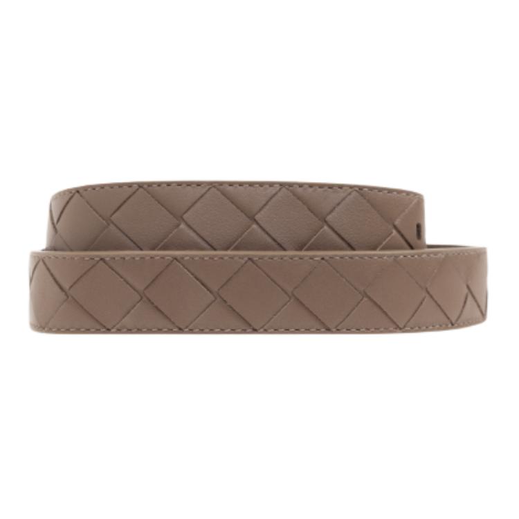 Bottega Veneta Кожаный женский ремень бежевый шириной 2,5 см, Beige — фото 3