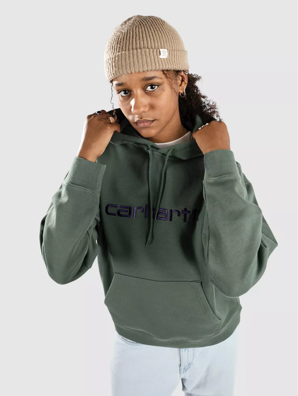

Толстовка с капюшоном Carhartt Wip, зеленый