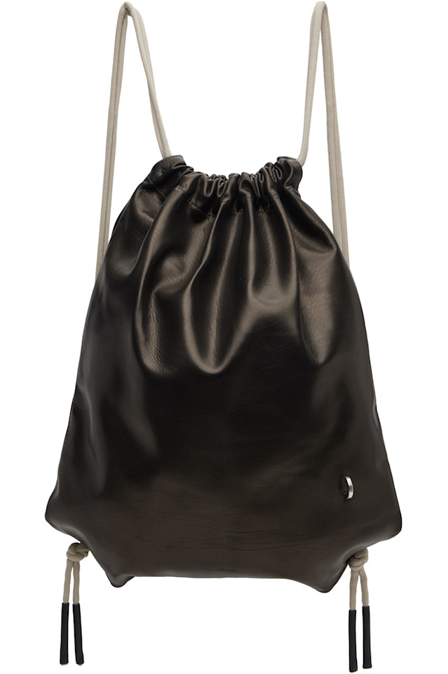 

Rick Owens Черный и кремовый рюкзак Concordians на завязках