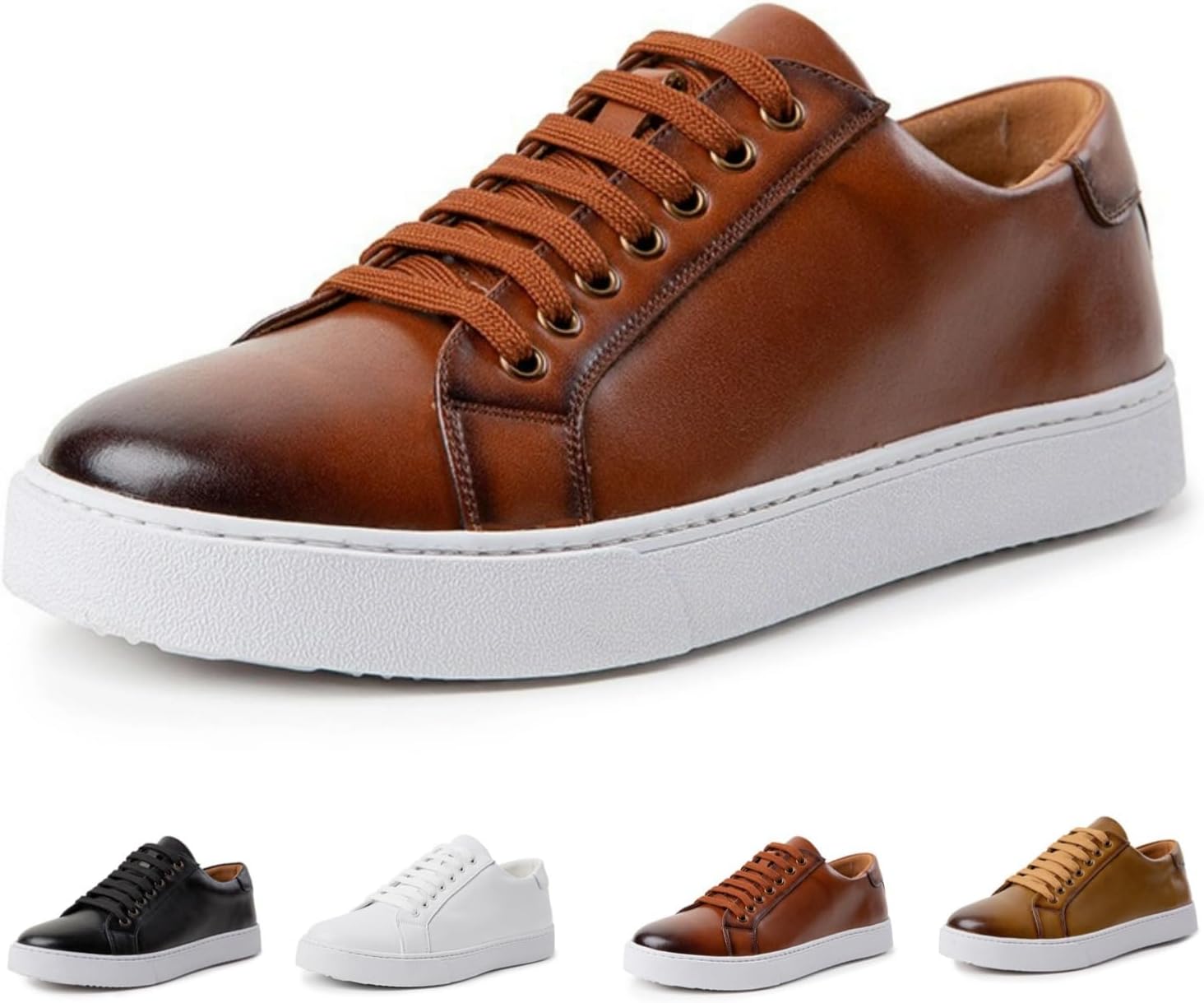 

Мужские повседневные деловые кроссовки MACEFIL, удобная официальная обувь, классические кожаные офисные туфли для мужчин, коричневый