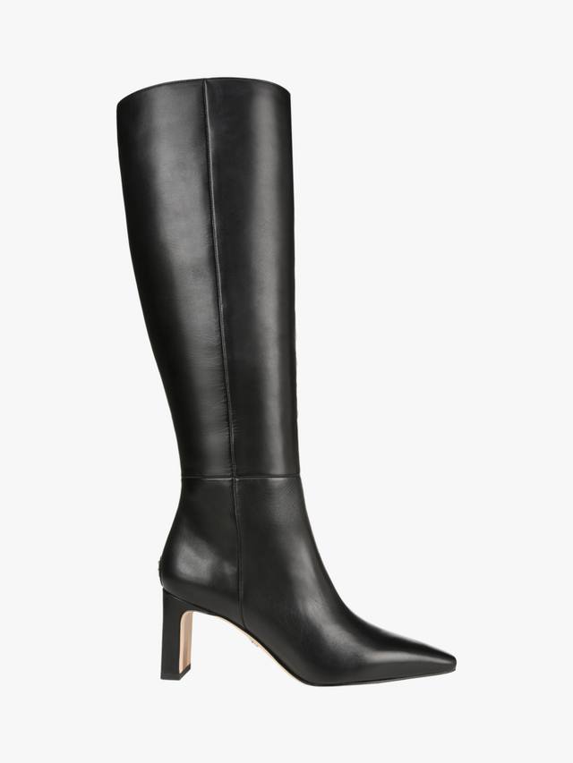 Ботинки Sylvia высокие до колена Wide Calf из кожи Sam Edelman, Black