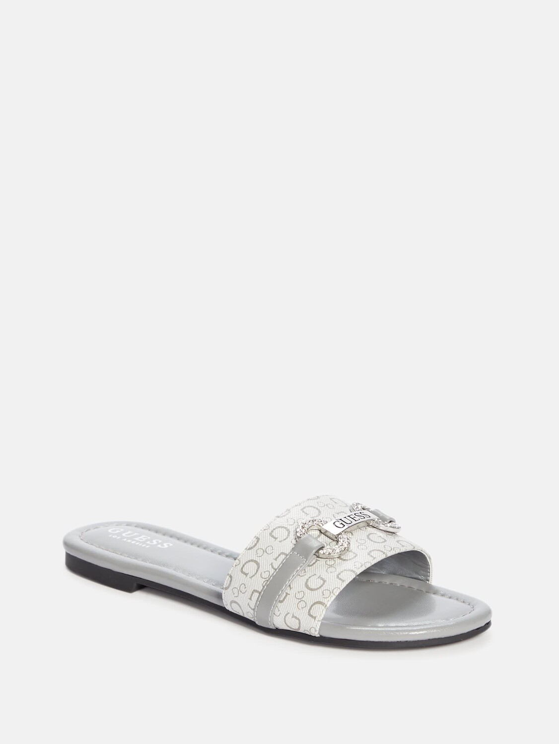 Шлепанцы с логотипом Lamera Guess Factory, цвет Grey Logo