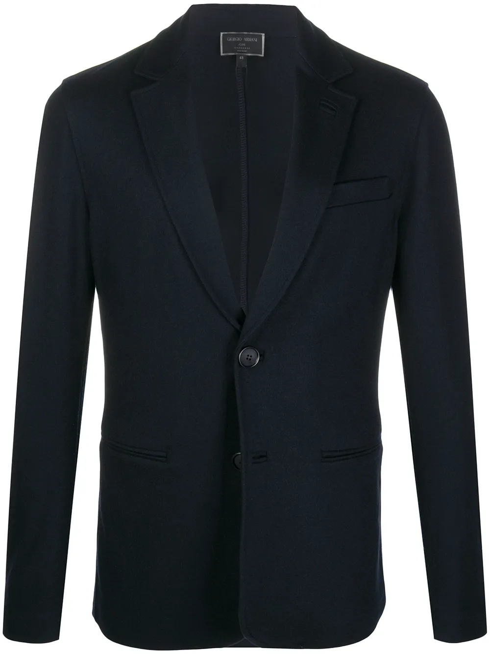 

Однобортный пиджак узкого кроя Giorgio Armani, синий