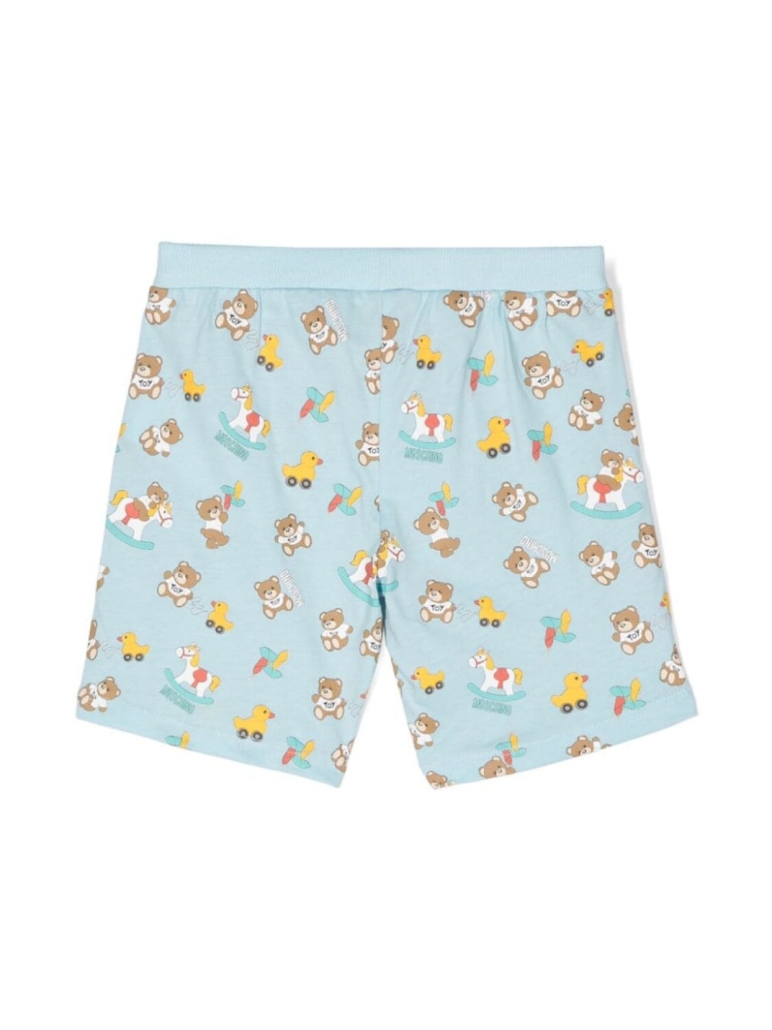 Moschino Kids шорты с нашивкой Teddy Bear, синий — фото 2