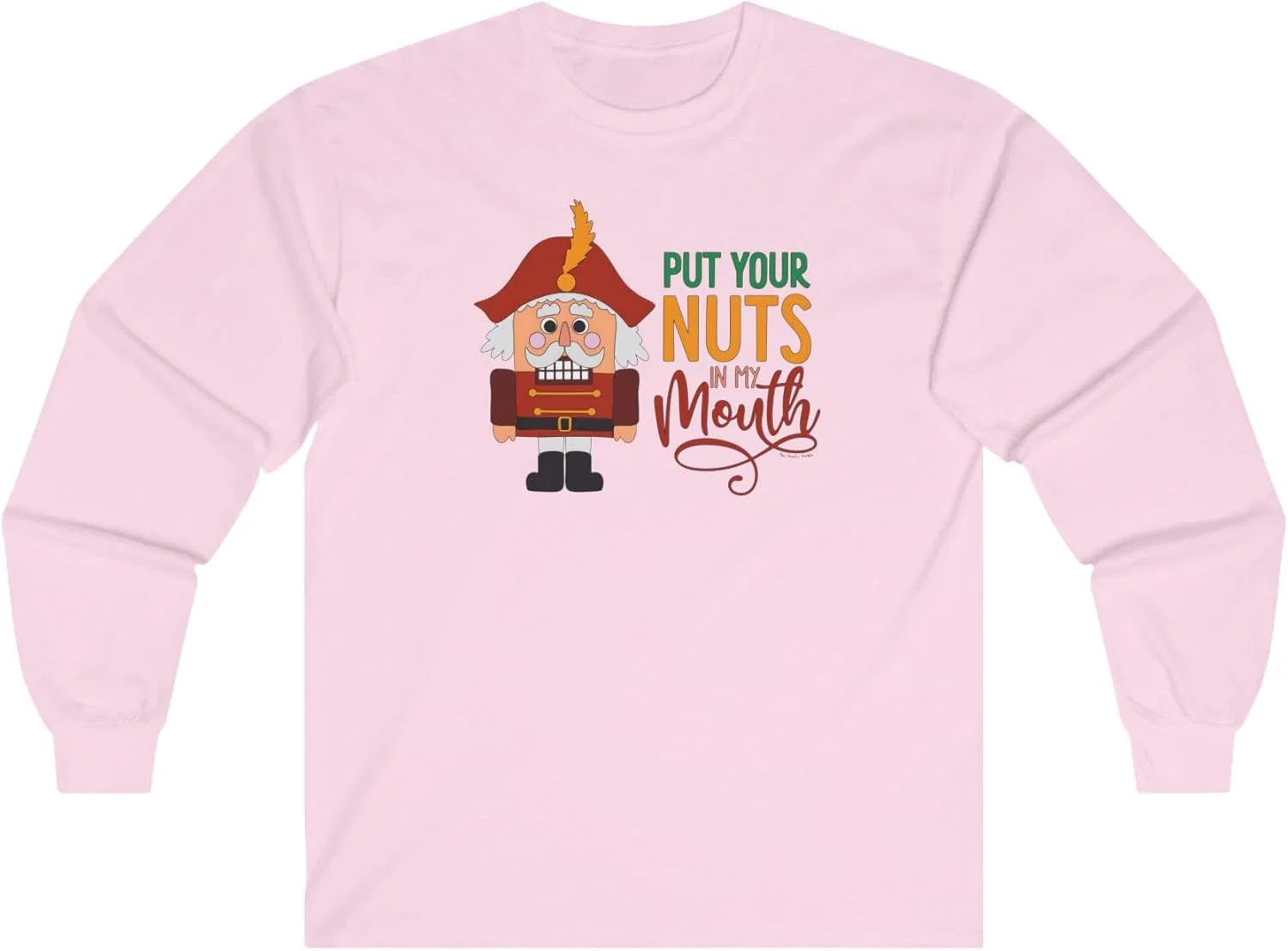 Футболка с длинным рукавом Put Your Nuts in My Mouth, Light Pink