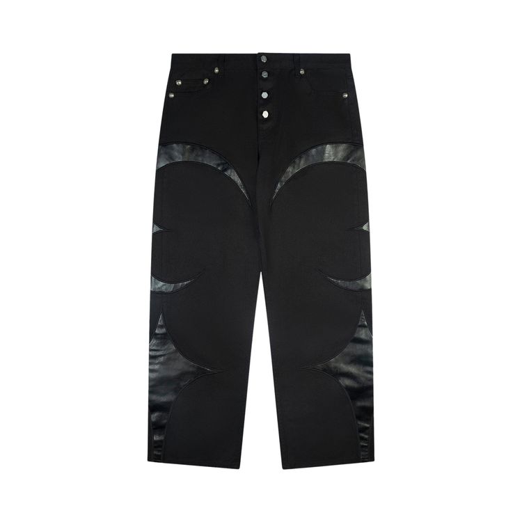 

Брюки Thug Club Leather Washing Denim Pants 'Black', черный