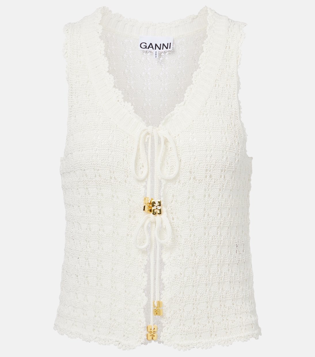 

Вязаный топ Ganni, Egret