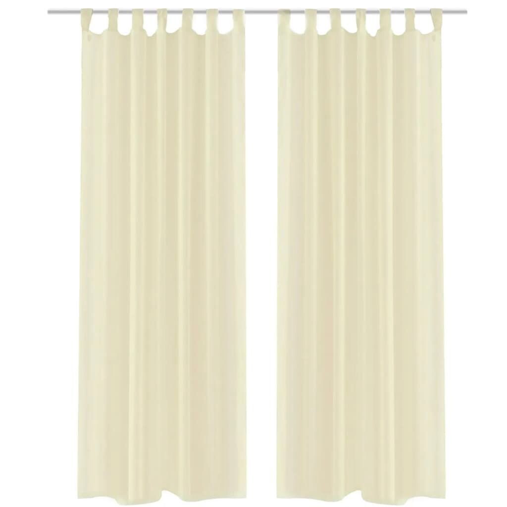 

2 х прозрачные шторы готовая штора 140 х 245 см белые DKD HOME DECOR